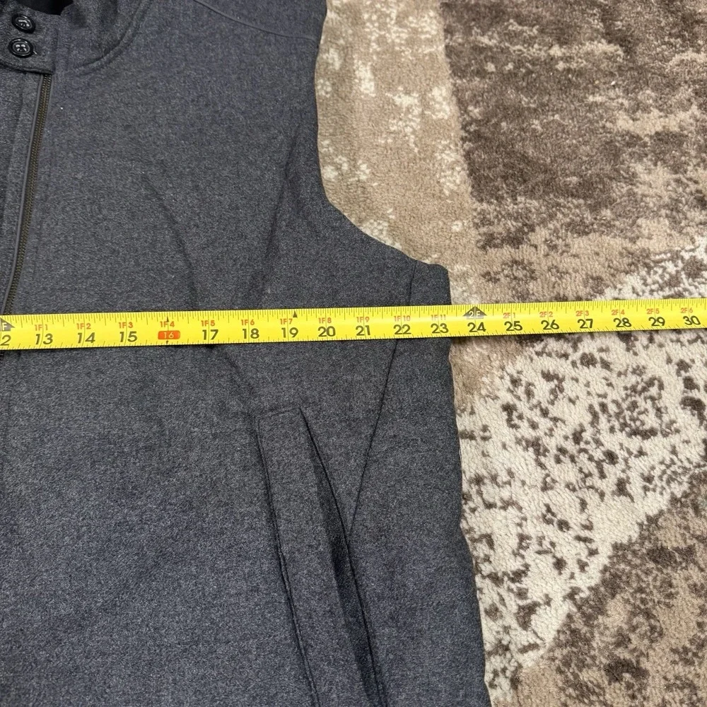 Banana Republic Wool Vest Men's XL Gray Full Zip‎ Pockets Thick Heavyweight